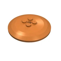 Dish 6 x 6 Inverted (Radar) with Solid Studs / Medium Nougat