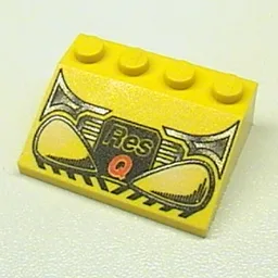 Brick Sloped 33° 3 x 4 with Res-Q Headlight Print
