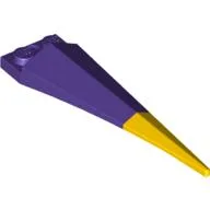 Plate Special 1 x 2 with Angular Extension and Flexible Yellow Tip / Dark Purple