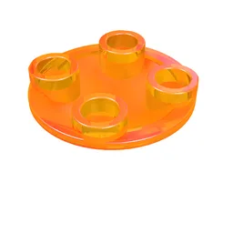 Plate Round 2 x 2 with Rounded Bottom [Boat Stud] / Trans-Orange