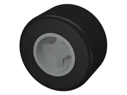 Wheel 8mm D. x 9mm for Slicks, Hole Round for Wheels Holder Pin with Black Tire Smooth Small Wide Slick (30027a / 30028) / Light Gray