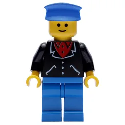 Man - Black Jacket, Blue Legs, Blue Hat