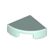 Tile Round 1 x 1 Quarter / Light Aqua