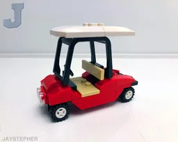 Golf Cart with Mid-Size Flatbed Trailer