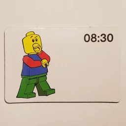 Activity Card, Time-Teaching 24-Hour Clock 08:30 / [No Color/Any Color]