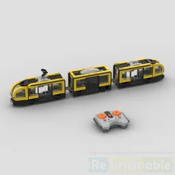 60423 Downtown tram motorized with Power Function in yellow