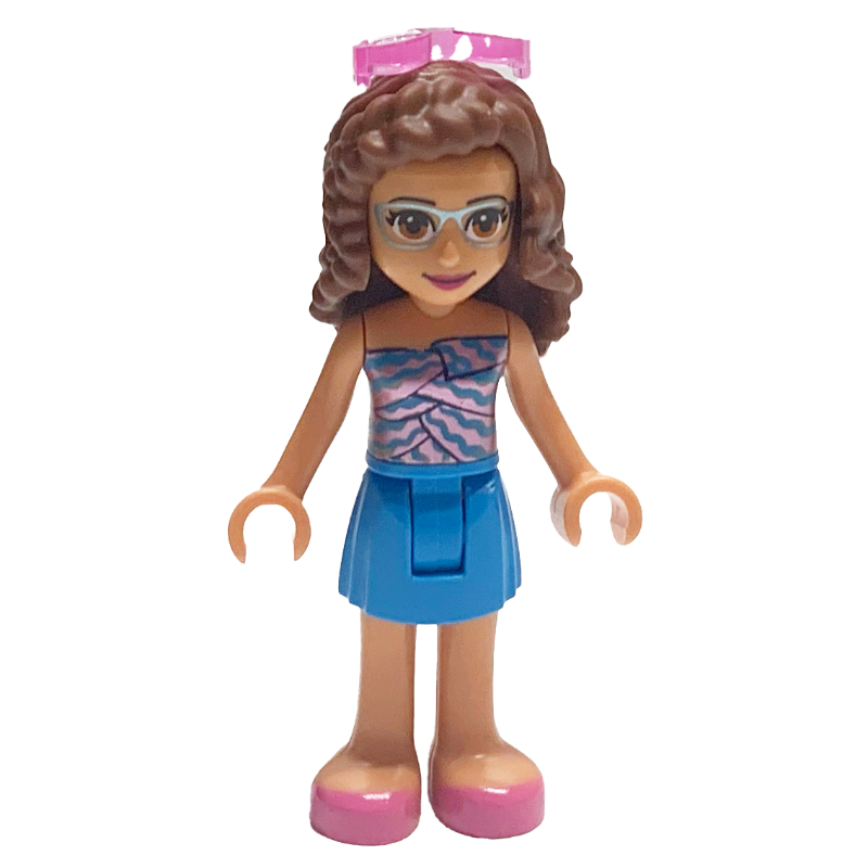 Lego Olivia - Lavender Top, Dark Azure Skirt