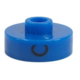 Pen Bead, Round Short, Flat Edge with 'C', '9', 'G' Print / Blue