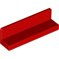 Panel 1 x 4 x 1 with Rounded Corners [Thin Wall] / Red