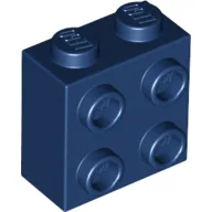 Brick Special 1 x 2 x 1 2/3 with 4 Studs on 1 Side / Dark Blue