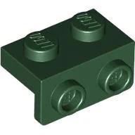 Bracket 1 x 2 - 1 x 2 / Dark Green