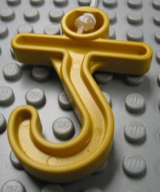 Lego Duplo Hook Short with Cross Bar / Yellow