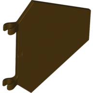 Lego Flag 5 x 6 Hexagonal with C Clips / Dark Brown