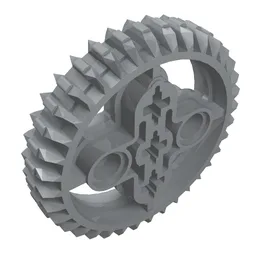 Technic Gear 36 Tooth Double Bevel / Light Bluish Gray