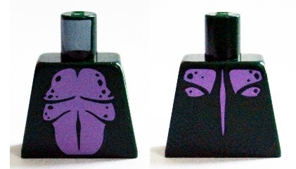 Lego Torso Medium Lavender Bare Chest, Stomach and Upper Back Pattern (Swamp Monster)