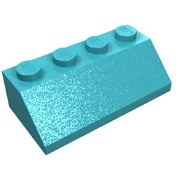 Brick Sloped 45° 2 x 4 / Medium Azure