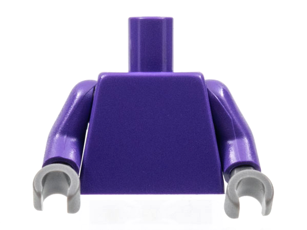 Lego Torso Plain / Dark Purple Arms / Dark Bluish Gray Hands