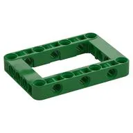Technic Beam Frame 5 x 7 with 3 x 5 Opening Thick / Green