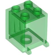 Lego Box 2 x 2 x 2 [Hollow Studs] / Trans-Green
