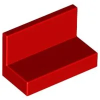 Panel 1 x 2 x 1 [Square Corners] / Red