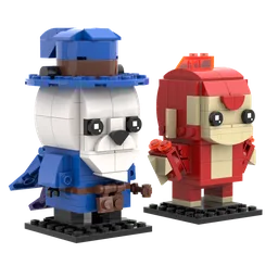 Brickheadz Pandalf + Firekong from Monster Legends