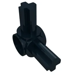 Technic Pin Connector Hub with 2 Perpendicular Axles / Black