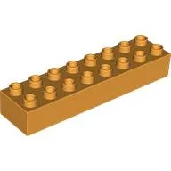 Duplo Brick 2 x 8 / Medium Orange
