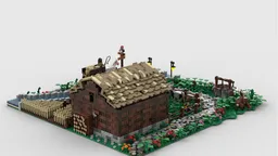 Medieval Cowshed diorama