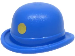 Hat, Bowler with Gold Dot Print