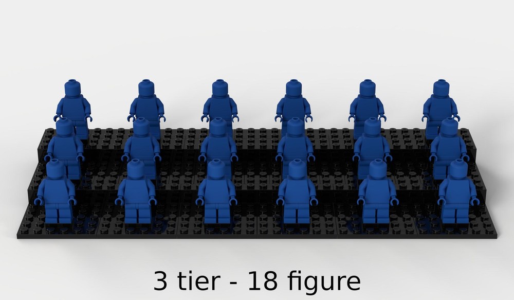 Lego 18 Minifigure Stand (12, 16, 20 or 24 figure versions also available)