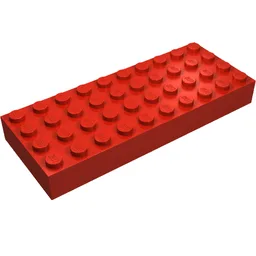 Brick 4 x 10 / Red
