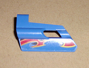 Lego Technic, Panel Fairing #24 Small Short, Small Hole, Side B with Flame Pattern (Sticker) - Set 8646