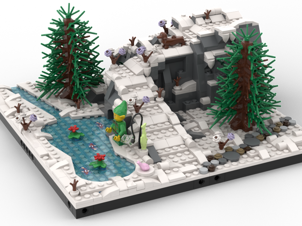Lego Workshop Mountain Climb for Elf Winter Village