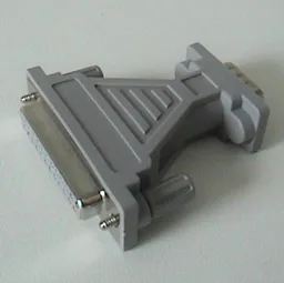 Electric Connector, Serial 9 Pin Male to 25 Pin Female Adapter / Light Gray