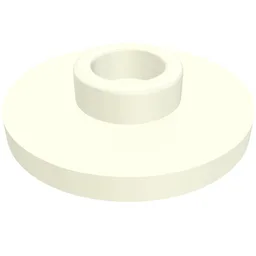 Equipment Cup / Teacup Saucer with Recessed Stud on Top [Plain] / White