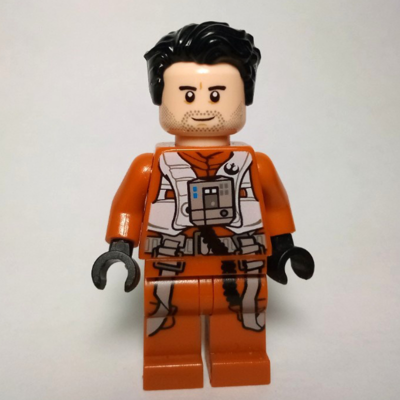 Lego Poe Dameron, Dark Orange Pilot Outfit, Hair
