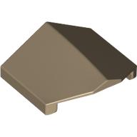 Lego Brick Sloped 33° 2 x 2 Double / Inverted / Dark Tan