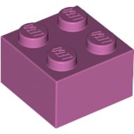 Lego Brick 2 x 2 / Medium Dark Pink