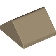 Brick Sloped 45° 2 x 2 Double / Dark Tan