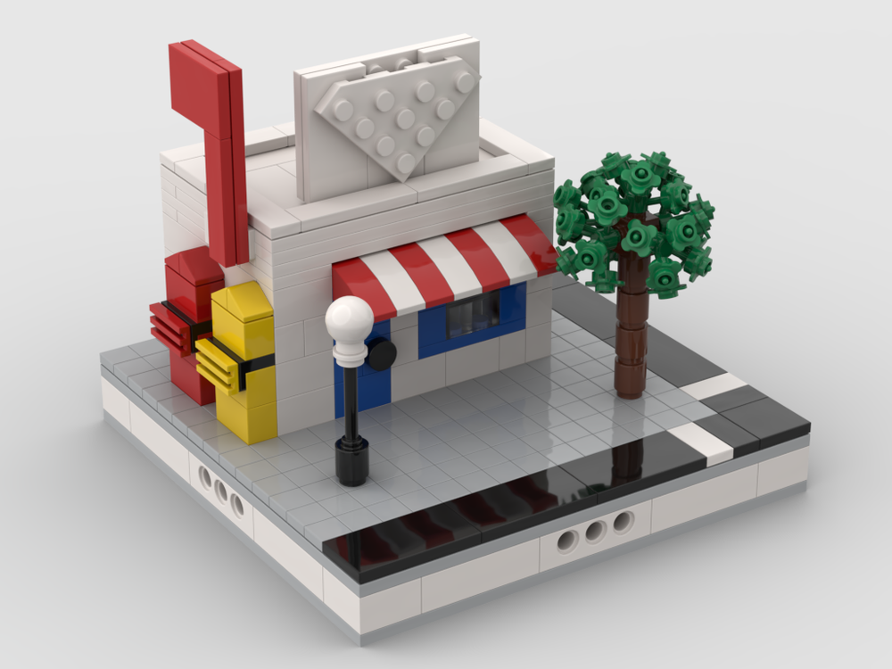 Lego Post Office for a Mini Modular City