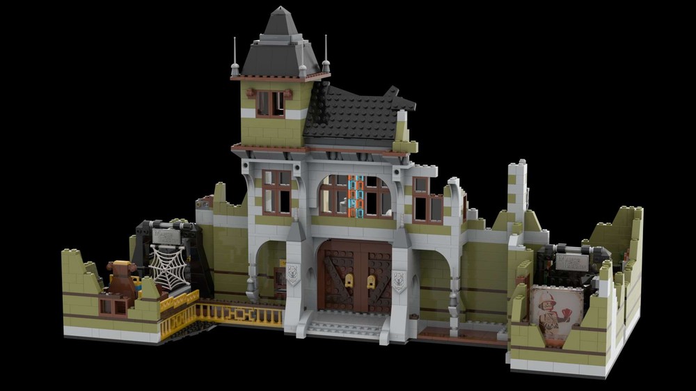 Lego Ghost train in the ruins / Von Baron's former manor