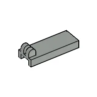 Hinge Tile 1 x 2 1/2 with 2 Fingers on Top / Light Gray