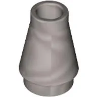 Cone 1 x 1 [No Top Groove] / Pearl Light Gray