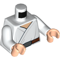 Lego Torso Wrap-Around Tunic and Utility Belt with Large Pouch, Light Folds Print, White Arms, Light Nougat Hands / White