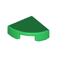 Tile Round 1 x 1 Quarter / Green
