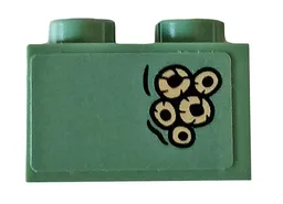 Brick 2 x 2 with Battle Of Atlantis Pattern #2 (Sticker) - Set 76085
