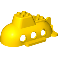 Lego Duplo Boat / Submarine Top 10 x 6 x 3 1/2 / Yellow