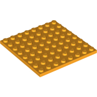 Lego Plate 8 x 8 / Bright Light Orange