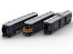 MOC - Orient Express - Saloon Car, Sightseeing Car, Lougage Car