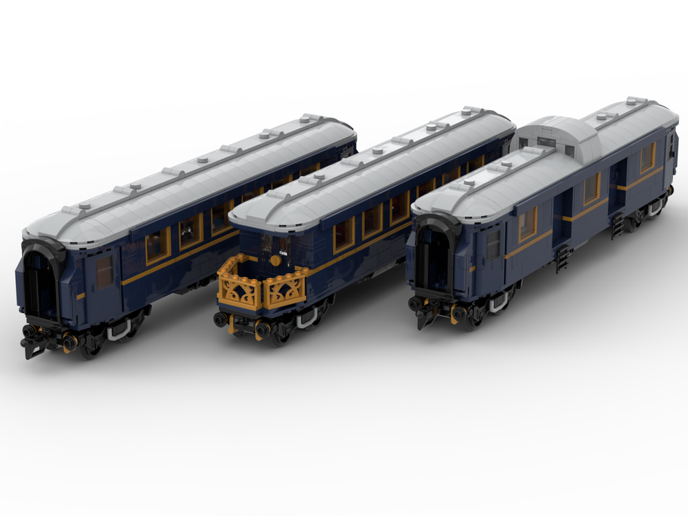 Lego MOC - Orient Express - Saloon Car, Sightseeing Car, Lougage Car